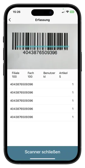 Scanner der HappyScan App